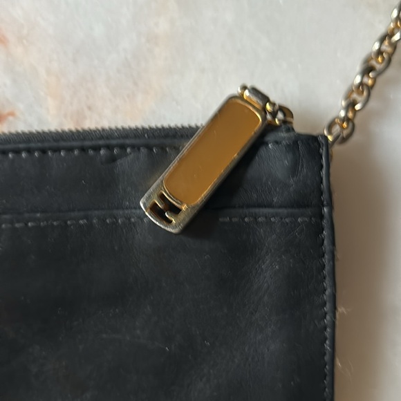 FENDI BLACK LEATHER KEY CHAIN CARD WALLET - Picture 4 of 16